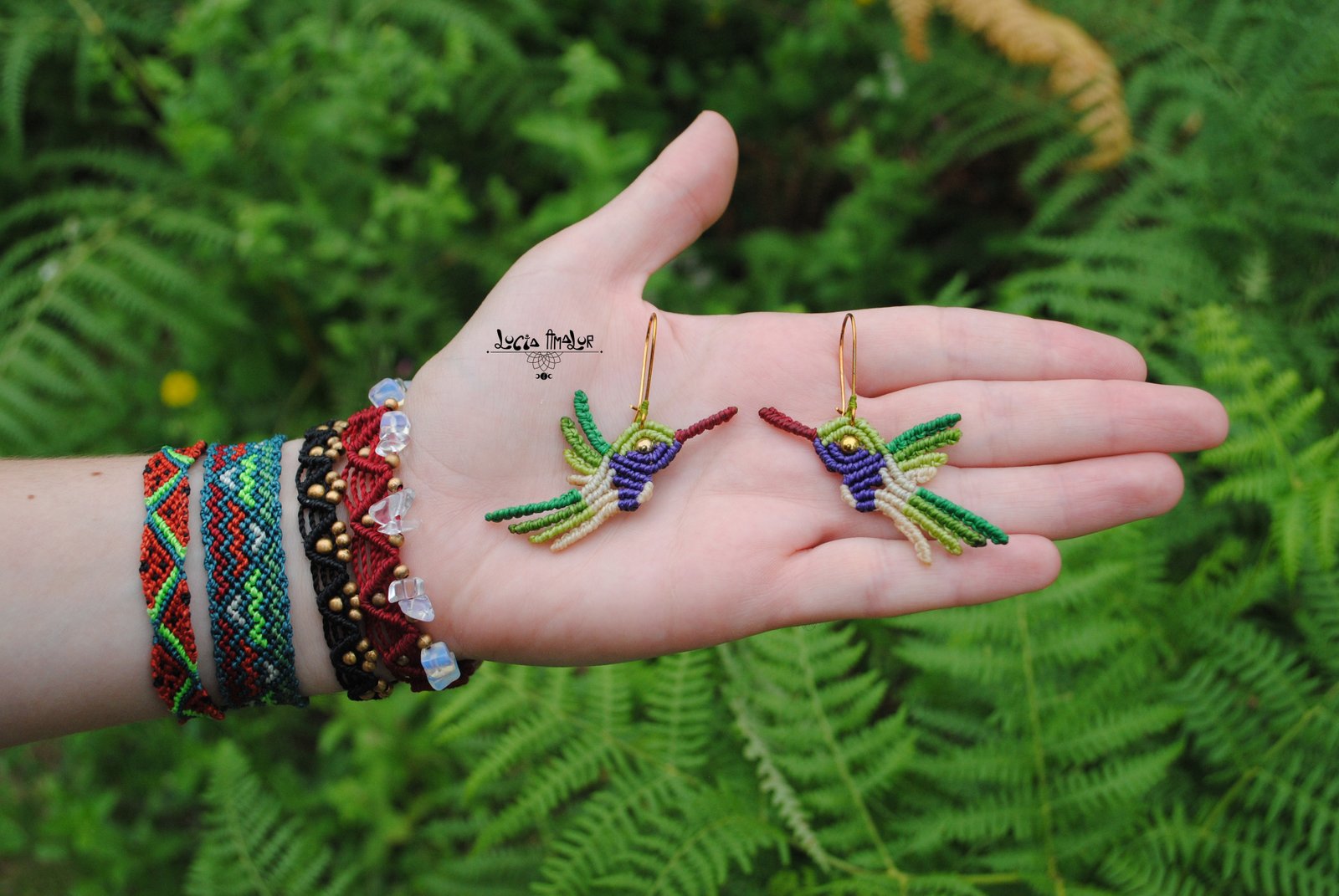 Pendientes colibri